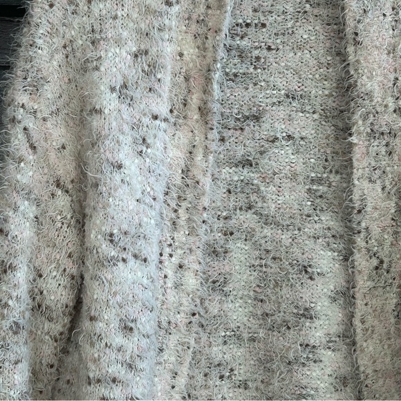 P.J. Salvage Cream Pink Cardigan Sweater Open Front Long Length 🩷 Small - Picture 7 of 7